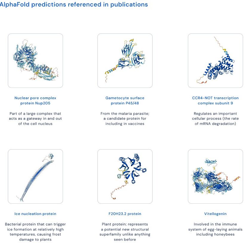 AlphaFold - Previsões referenciadas em publicações