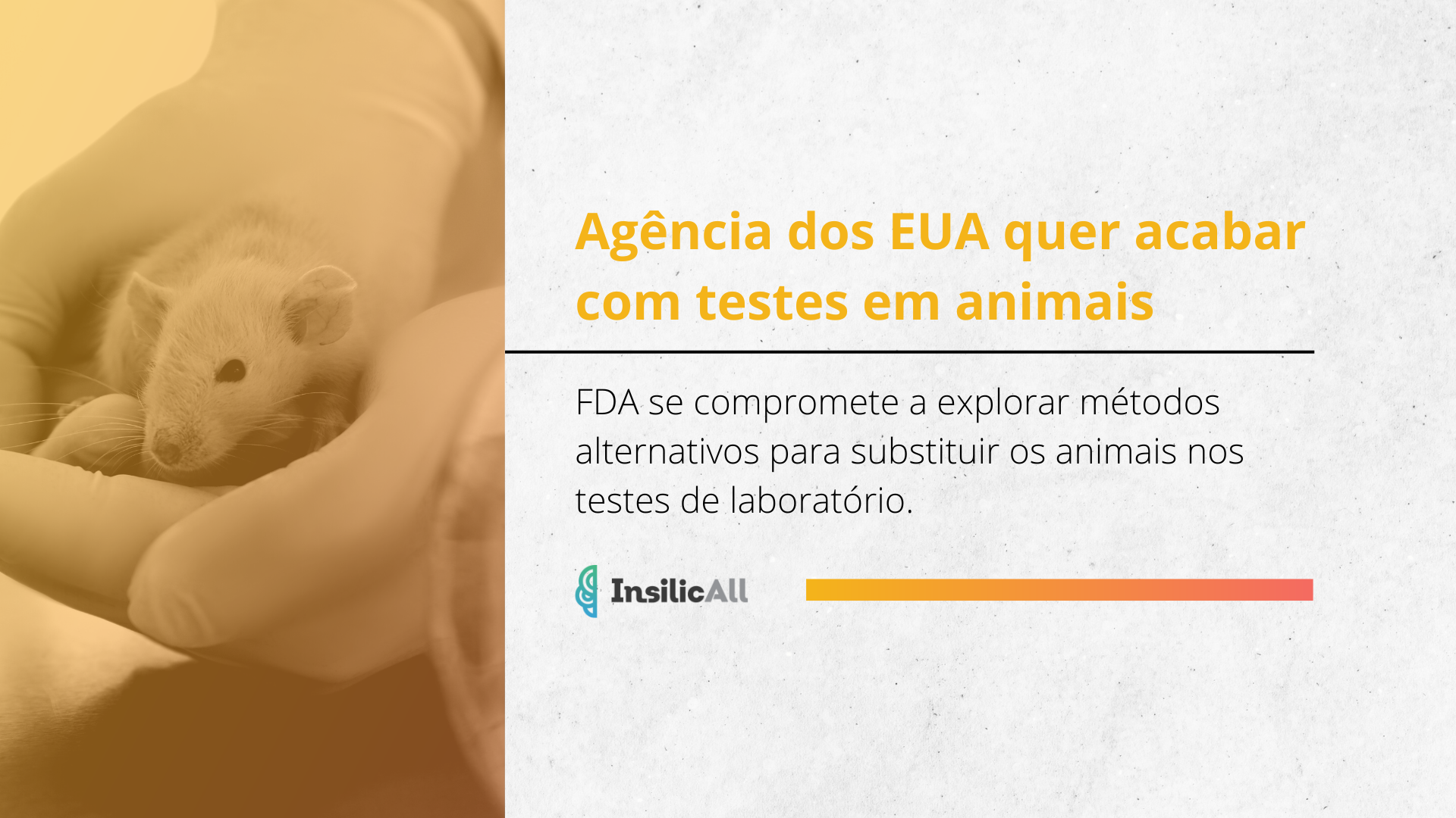 Agência dos EUA que acabar com testes em animais em laboratório